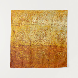 Brass square with patternabstract, art, graphic de tapestry