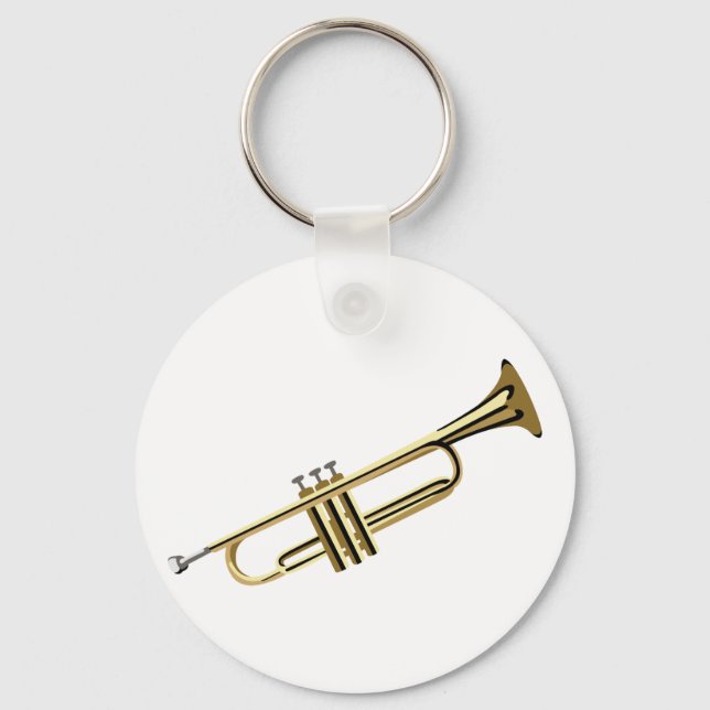 Brass Trumpet Key Ring (Front)