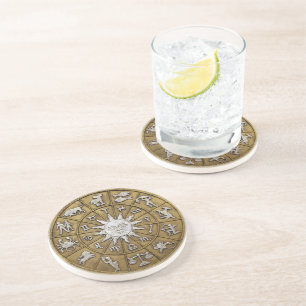 Brass Zodiac Wheel Coaster