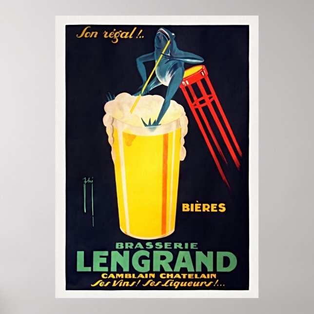 Brasserie Lengrand Vintage Food&Drink Poster (Front)