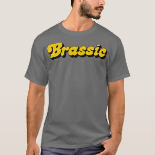 BRASSIC Faded Distressed Style Design T-Shirt