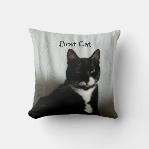 Brat Cat Pillow