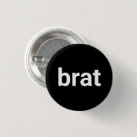 Brat funny cool minimalist typography white black