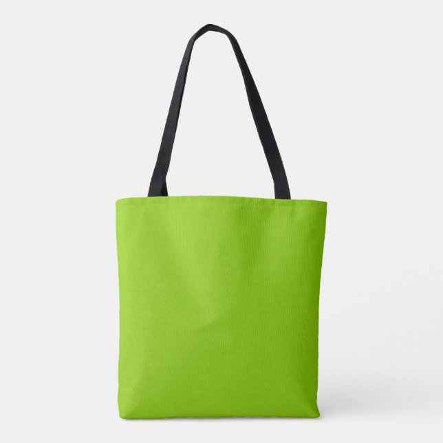 Brat Green Solid Colour Tote Bag (Back)