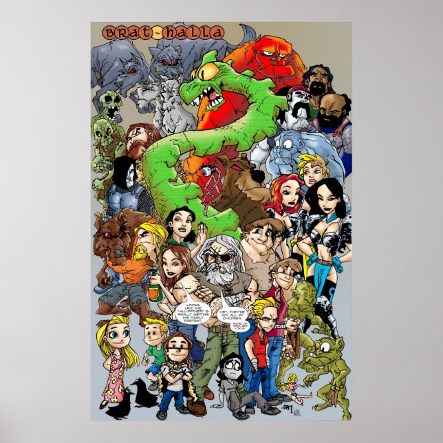 Brat-halla Cast Poster (Front)