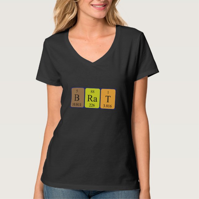 Brat periodic table name shirt (Front)