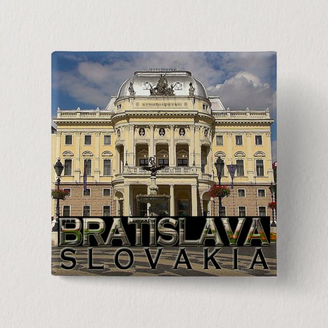 Bratislava 15 Cm Square Badge (Front)