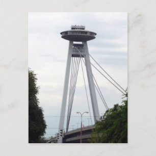 bratislava bridge ufo postcard