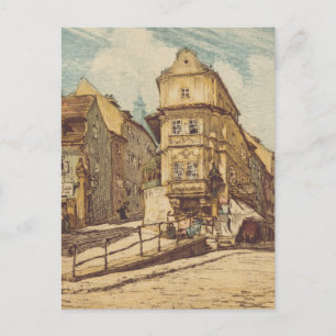 Bratislava by Richard Lux Century Colored Etching Postcard