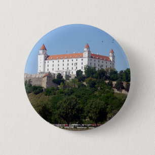 bratislava castle 6 cm round badge