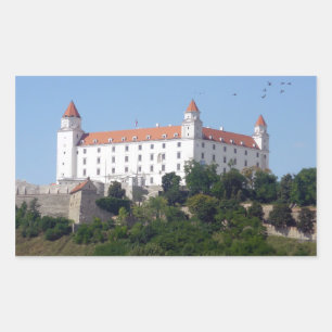 bratislava castle rectangular sticker
