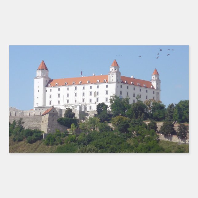 bratislava castle rectangular sticker (Front)