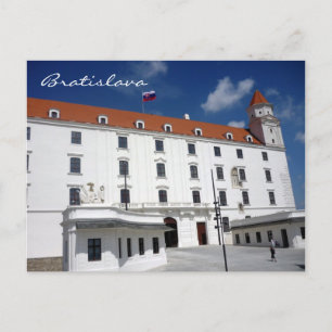 bratislava castle sky postcard