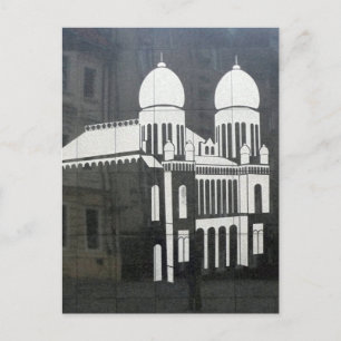 bratislava castle white postcard