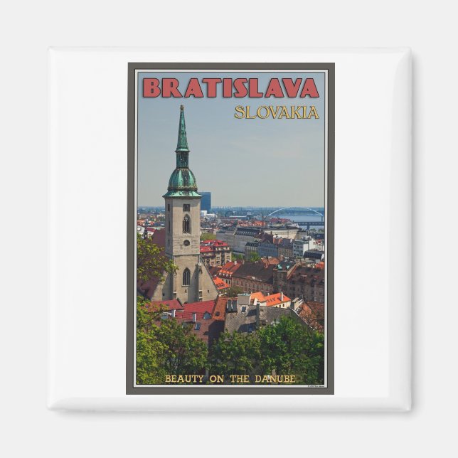 Bratislava Cityscape Magnet (Front)