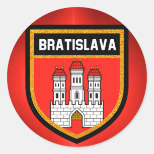Bratislava Flag Classic Round Sticker