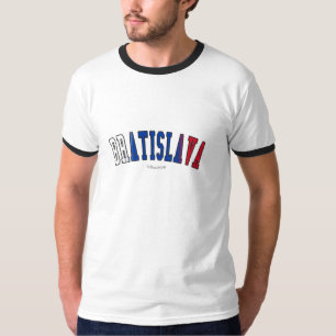 Bratislava in Slovakia national flag colours T-Shirt