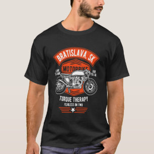 Bratislava SK Retro Motorcycle Design T-Shirt