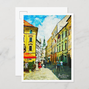 Bratislava Slovakia Beautiful Oil Painting Postcard