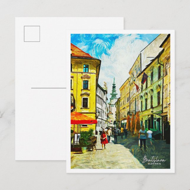 Bratislava Slovakia Beautiful Oil Painting Postcard (Front/Back)