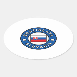 Bratislava Slovakia Oval Sticker