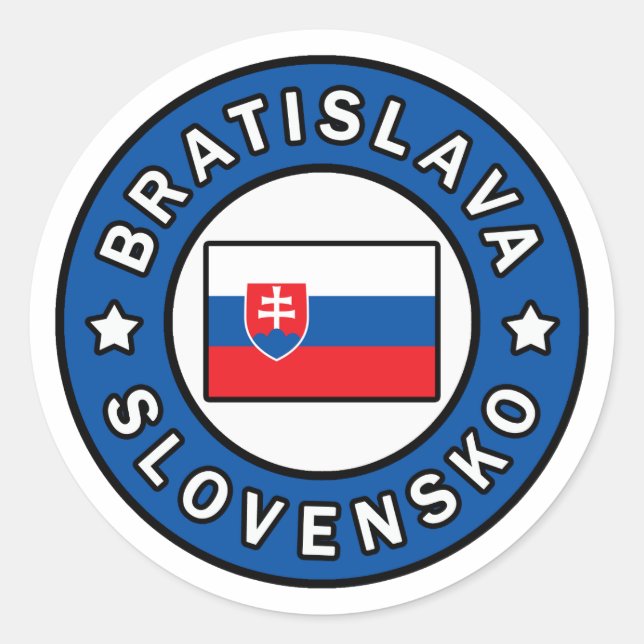 Bratislava Slovensko Classic Round Sticker (Front)
