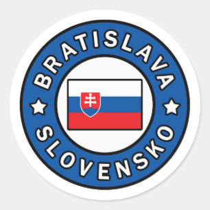 Bratislava Slovensko Classic Round Sticker
