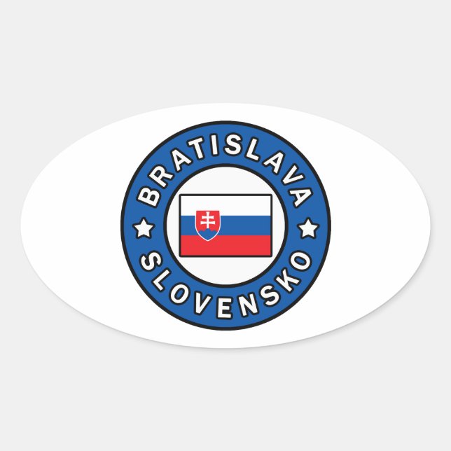 Bratislava Slovensko Oval Sticker (Front)