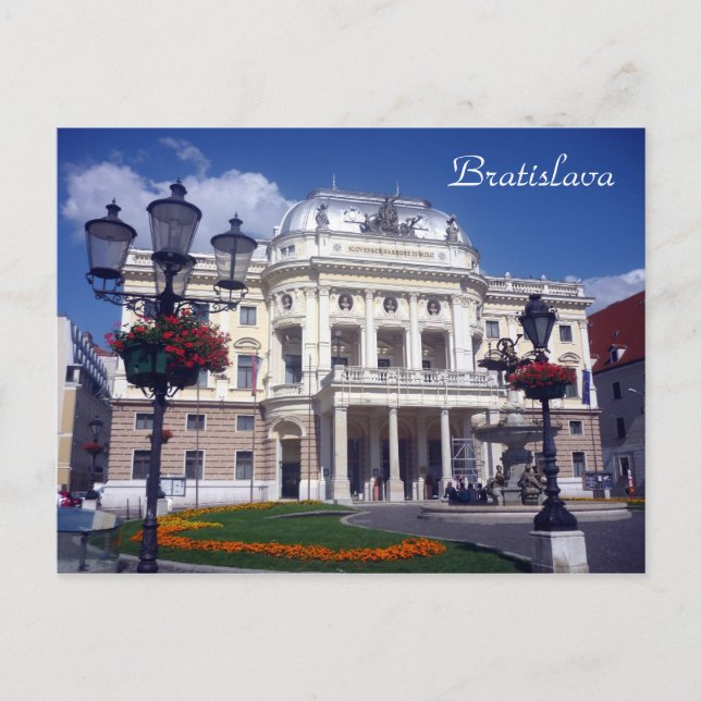 bratislava theatre blue postcard (Front)