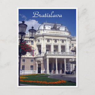 bratislava theatre lawn postcard
