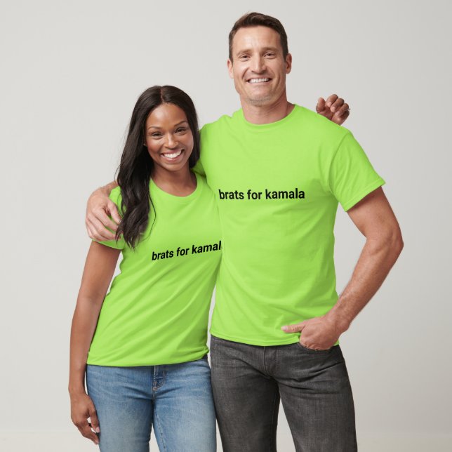 Brats for kamala simple modern black lime green T-Shirt (Unisex)