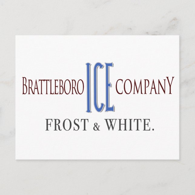 Brattleboro Ice Company Postcard (Front)