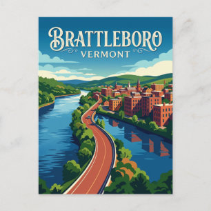Brattleboro USA Postcard