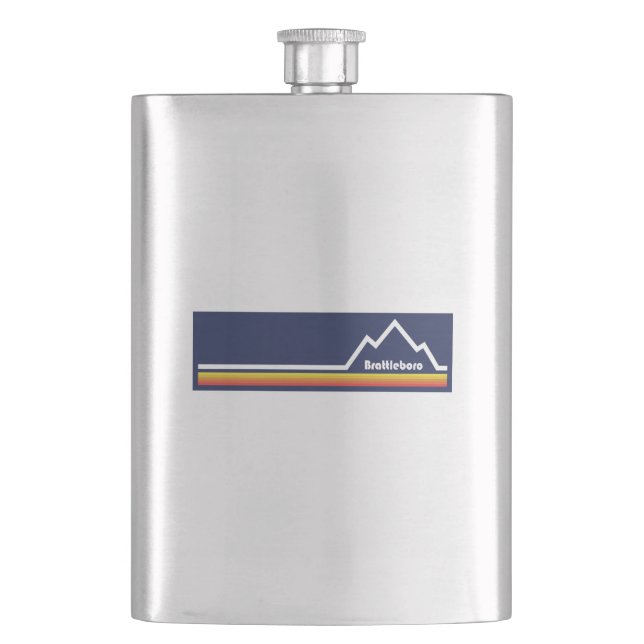 Brattleboro Vermont Hip Flask (Front)