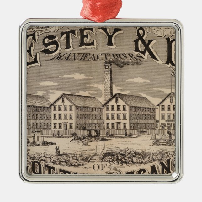 Brattleboro Vermont Metal Tree Decoration (Front)