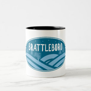 Brattleboro Vermont Outdoors Two-Tone Coffee Mug