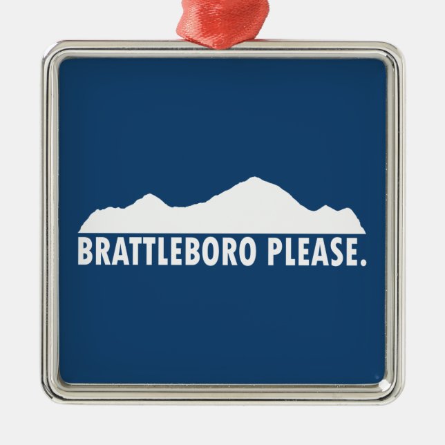Brattleboro Vermont Please Metal Tree Decoration (Front)
