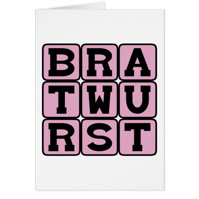 Bratwurst, German Sausage (Front)