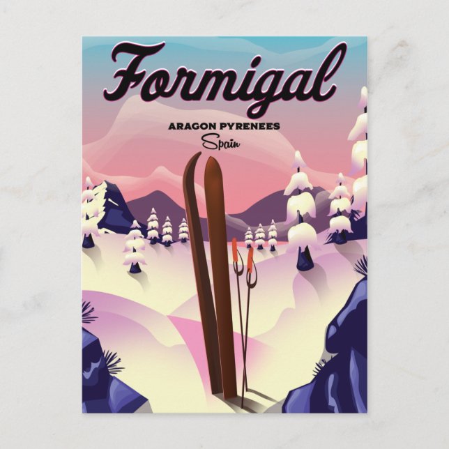 Brauneck Bavaria, Germany Ski poster Postcard (Front)