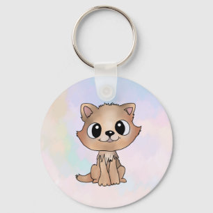 braunes Kätzchen Key Ring