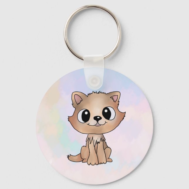 braunes Kätzchen  Key Ring (Front)