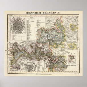 Braunschweig and Wolfenbutte Germany Poster