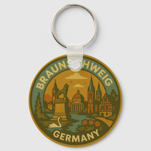 Braunschweig Germany Cityscape Key Ring