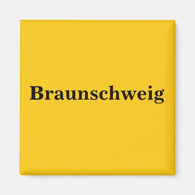 Braunschweig Schild Gold Gleb Magnet (Front)