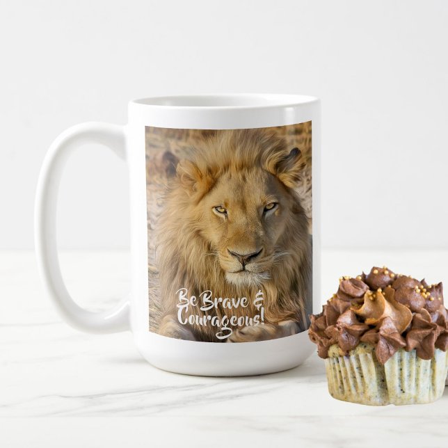 Brave and Courageous Lion Coffee Mug (Creator Uploaded)