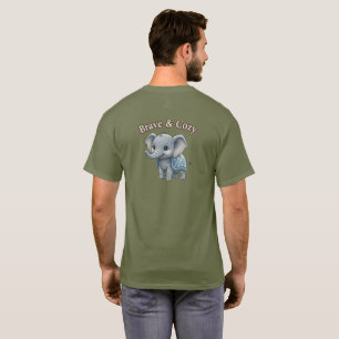 Brave and Cozy Elephant Kids T-Shirt