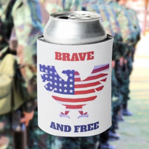Brave and Free Can Cooler