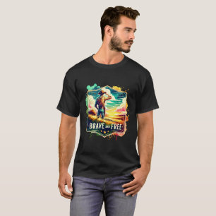 ✨"Brave and Free" Cowboy Horizon Mug – T-Shirt
