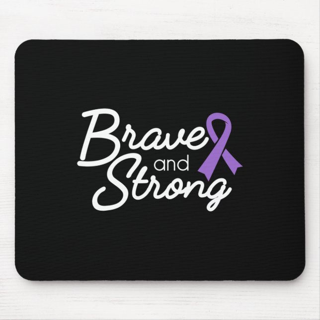 Brave And Strong Heimerheimer's And Epilepsy Warri Mouse Pad (Front)