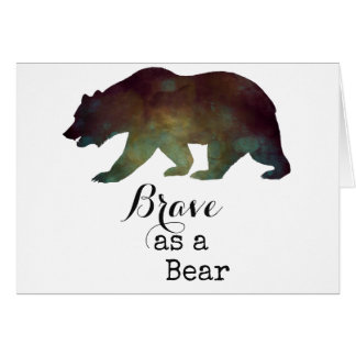 Brave as a Bear Watercolor Typography